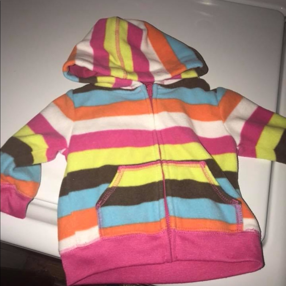 Baby girl hooded zip-up
